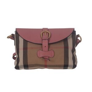 ♥️Burberry Elegant Small Pink Leather Brown Crossbody Bag♥️
